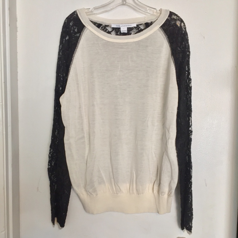 ✨Diane Von Furstenburg lace sweater✨ - Picture 2 of 8
